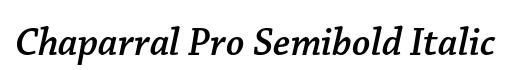 Chaparral Pro Semibold Italic