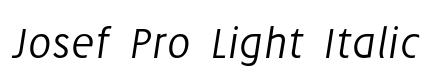 Josef Pro Light Italic