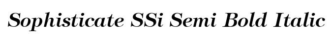 Sophisticate SSi Semi Bold Italic