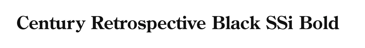 Century Retrospective Black SSi Bold font preview