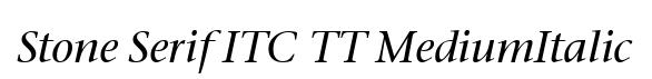 Stone Serif ITC TT MediumItalic