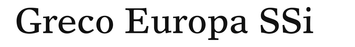 Greco Europa SSi original font preview