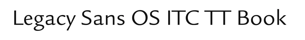 Legacy Sans OS ITC TT Book original font preview