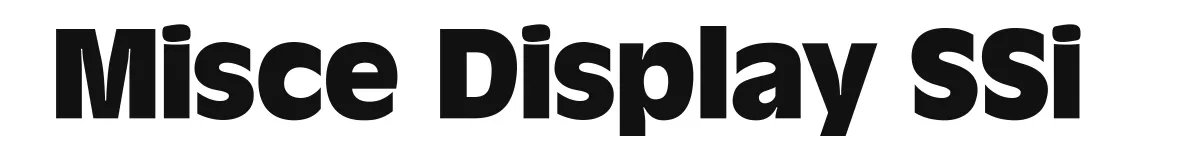 Misce Display SSi original font preview