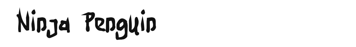 Ninja Penguin original font preview