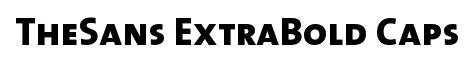 TheSans ExtraBold Caps original font preview
