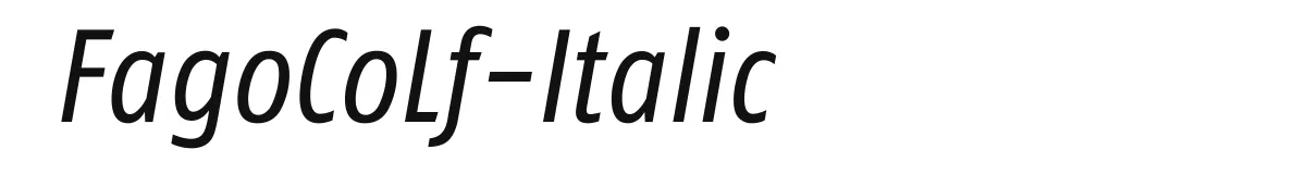 FagoCoLf-Italic font preview