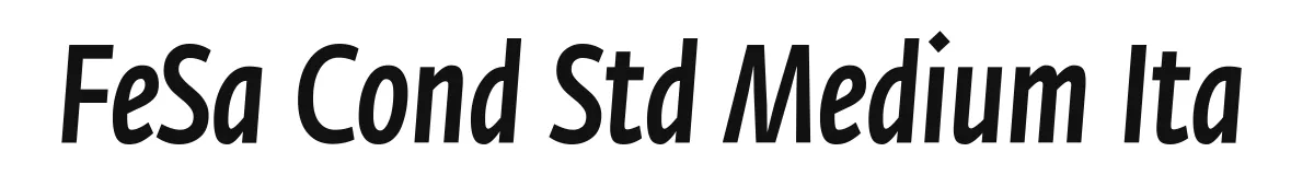 FeSa Cond Std Medium Ita font preview