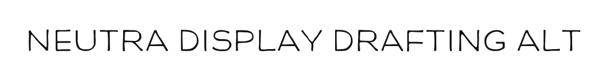 Neutra Display Drafting Alt font preview