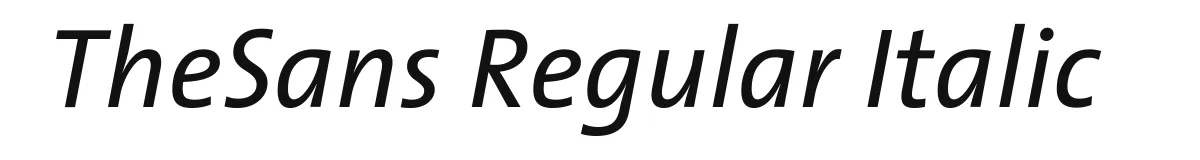 TheSans Regular Italic font preview