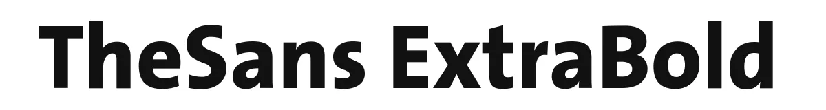TheSans ExtraBold original font preview