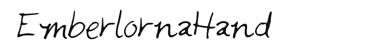 EmberlornaHand original font preview