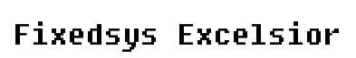 Fixedsys Excelsior font preview