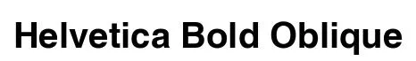 Helvetica Bold Oblique