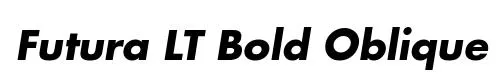 Futura LT Bold Oblique