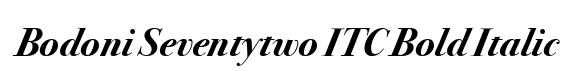 Bodoni Seventytwo ITC Bold Italic