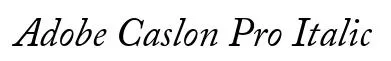 Adobe Caslon Pro Italic