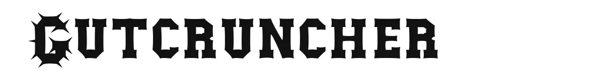 Gutcruncher original font preview