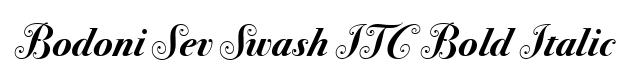 Bodoni Sev Swash ITC Bold Italic