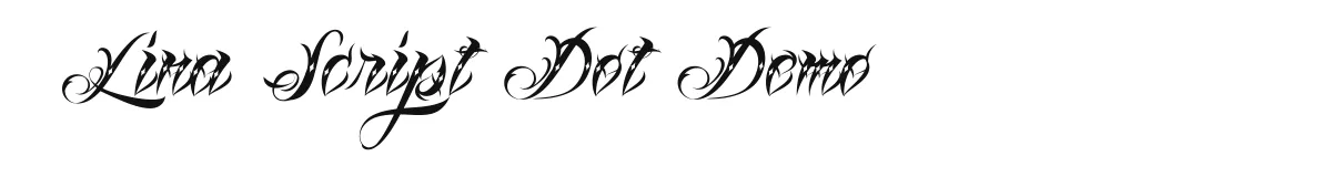Lina Script Dot Demo font preview