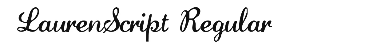 LaurenScript Regular font preview