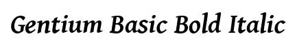 Gentium Basic Bold Italic