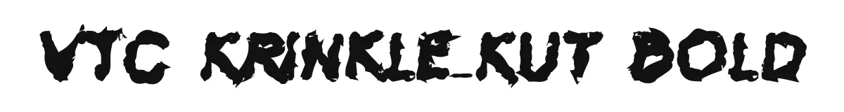 VTC Krinkle-Kut Bold font preview