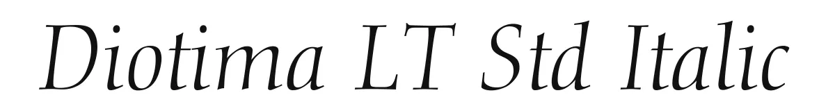 Diotima LT Std Italic original font preview