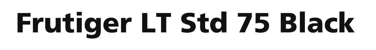 Frutiger LT Std 75 Black font preview