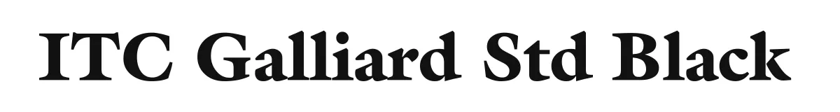 ITC Galliard Std Black font preview