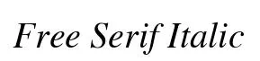 Free Serif Italic