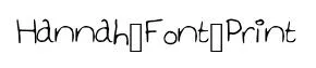 Hannah_Font_Print