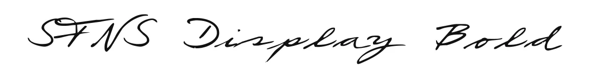 SFNS Display Bold original font preview