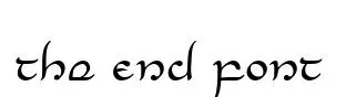 The End Font