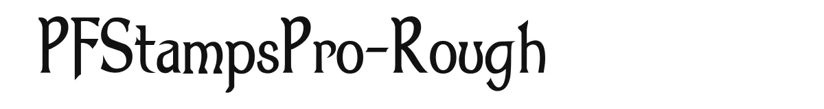 PFStampsPro-Rough font preview