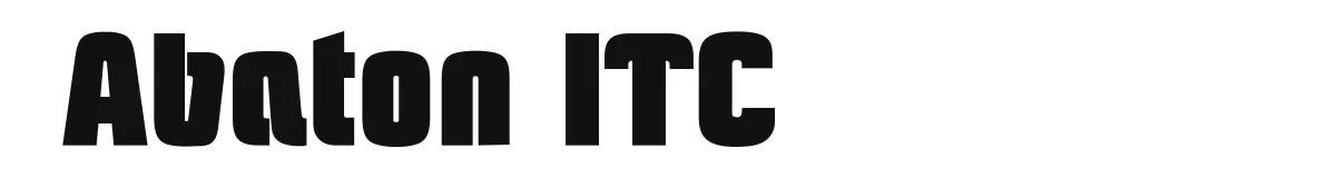 Abaton ITC original font preview