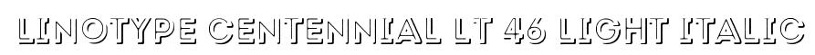 Linotype Centennial LT 46 Light Italic