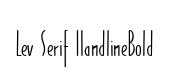 Lev Serif HandlineBold