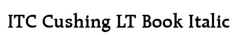 ITC Cushing LT Book Italic