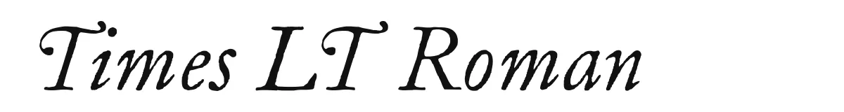 Times LT Roman original font preview