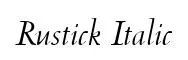 Rustick Italic