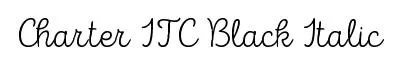 Charter ITC Black Italic