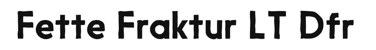 Fette Fraktur LT Dfr original font preview