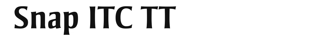 Snap ITC TT original font preview
