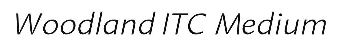 Woodland ITC Medium font preview