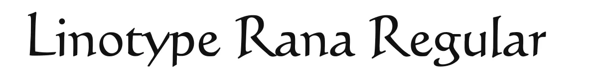 Linotype Rana Regular font preview