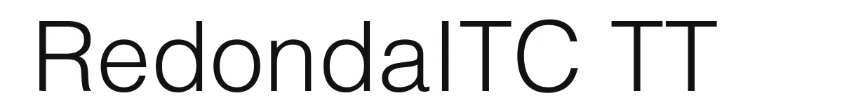 RedondaITC TT original font preview