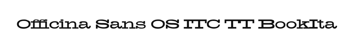 Officina Sans OS ITC TT BookIta font preview