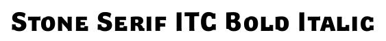 Stone Serif ITC Bold Italic