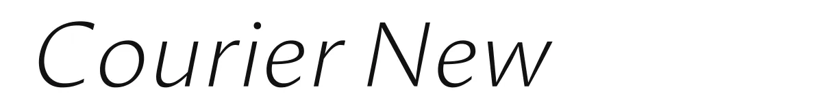 Courier New original font preview